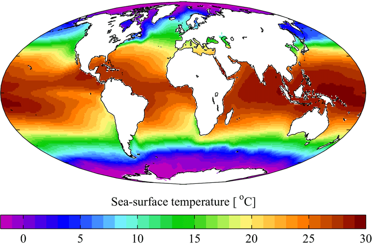 Global average SST in 2001